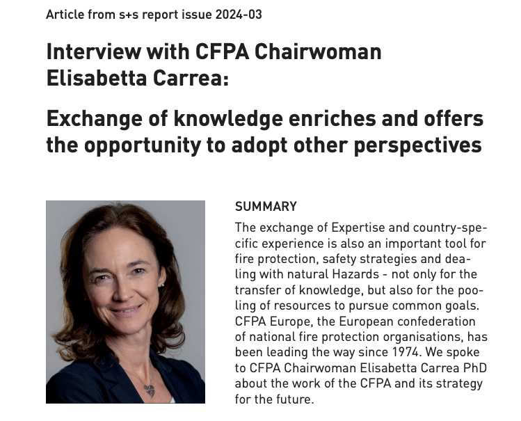 Interview with CFPA Chairwoman Elisabetta Carrea: Exchange of knowledge enriches and offers the opportunity to adopt other perspectives